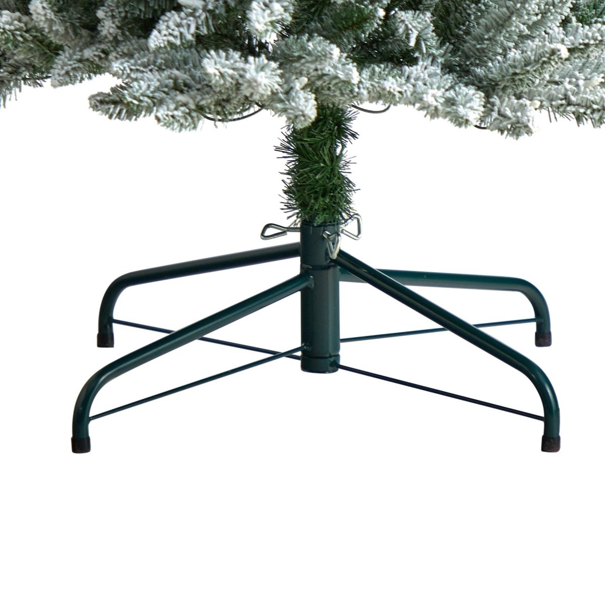 10' Flocked Pencil Artificial Christmas Tree | Slim Design & 700 Lights - Ed's Plant Shop