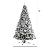 10' Flocked West Virginia Fir Artificial Christmas Tree with Snow - Ed's Plant Shop