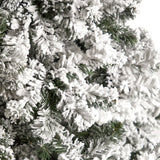 10' Flocked West Virginia Fir Artificial Christmas Tree with Snow - Ed's Plant Shop