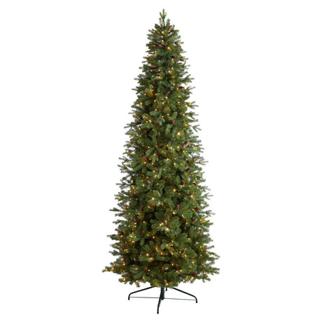 10’ Fraser Fir Artificial Christmas Tree with 780 Multicolor LED Lights and 2327 Bendable Branches - Ed's Plant Shop