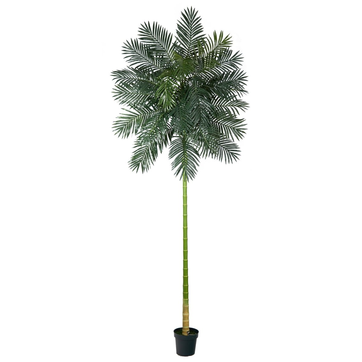 fake indoor palm plant Nearly Natural 10 ft. Artificial Golden Cane Palm Tree