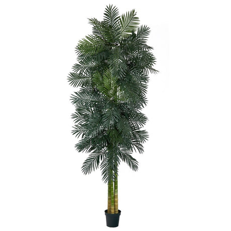 10’ Triple Stalk Golden Cane Artificial Palm Tree - Ed's Plant Shop