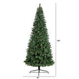 10’ Wisconsin Slim Snow Tip Pine Artificial Christmas Tree - Ed's Plant Shop