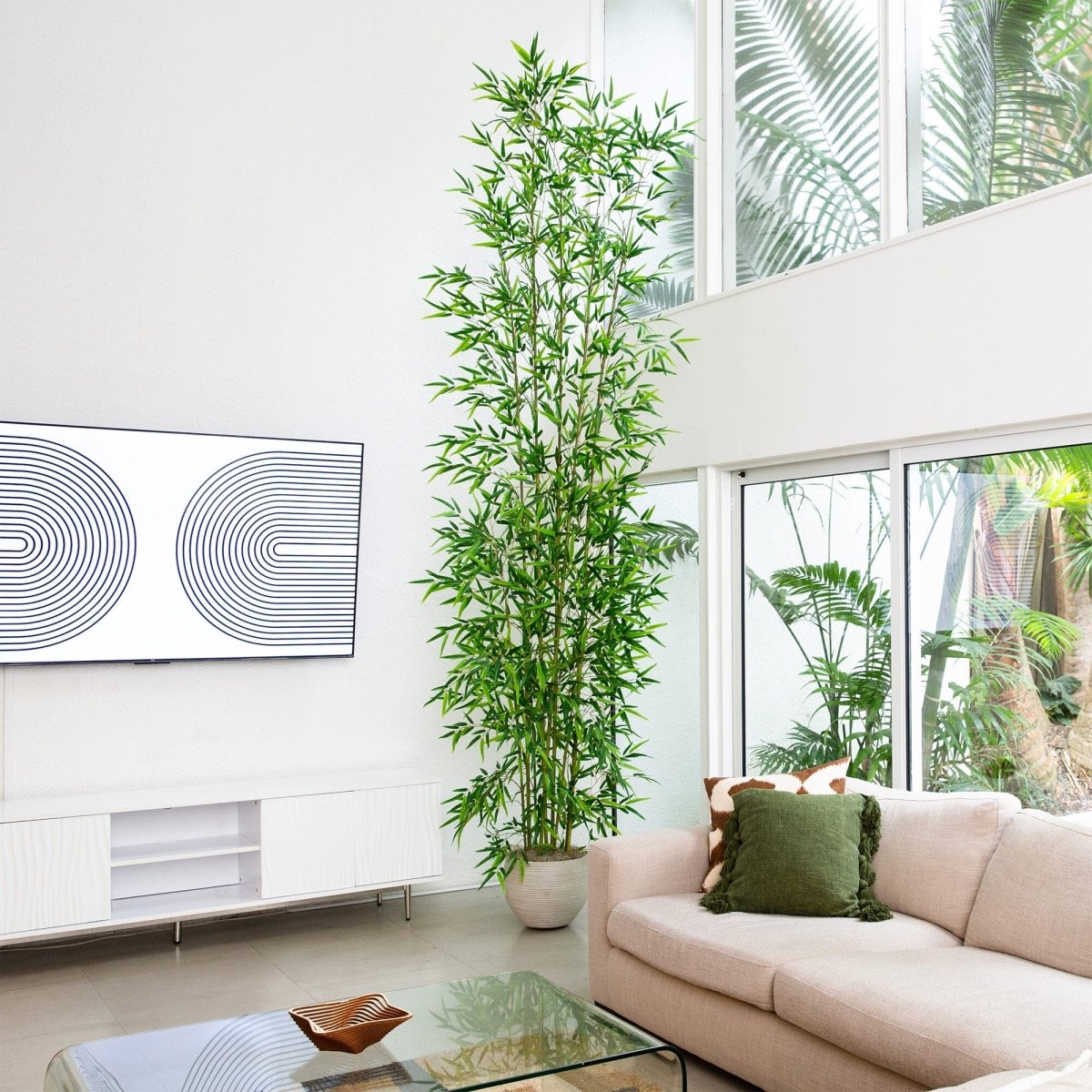 12-ft Artificial Bamboo Tree | Japanese-Inspired Tall Decor – Ed's