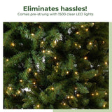 12' Belgium Fir Artificial Christmas Tree with 1500 LED Lights & 4962 Branches - Ed's Plant Shop