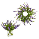 12'' Lavender Arrangement and 14” Lavender Wreath (Set of 2) - Ed's Plant Shop