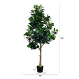 13' Faux Fiddle Leaf Fig Tree | Lifelike Indoor Tree - Ed's Plant Shop