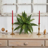14 - in Artificial Boston Fern (Set of 6) – Lifelike Faux Ferns - Ed's Plant Shop