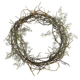 17” Frosted Twig Wreath | Seasonal Winter Décor - Ed's Plant Shop