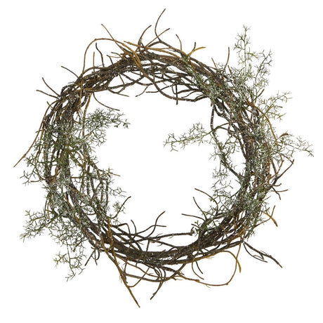 17” Frosted Twig Wreath | Seasonal Winter Décor - Ed's Plant Shop