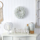 18 - in Colorado Spruce Artificial Christmas Wreath with 129 Bendable Branches and 20 Warm LED Lights - Ed's Plant Shop