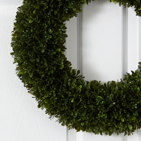 19.5” Tea Leaf Artificial Wreath | UV Resistant for Indoor & Outdoor Use - Ed's Plant Shop