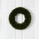 19.5” Tea Leaf Artificial Wreath | UV Resistant for Indoor & Outdoor Use - Ed's Plant Shop