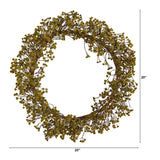 20" Autumn Gypsophila Wreath | Rustic Fall Décor - Ed's Plant Shop