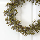 20" Autumn Gypsophila Wreath | Rustic Fall Décor - Ed's Plant Shop