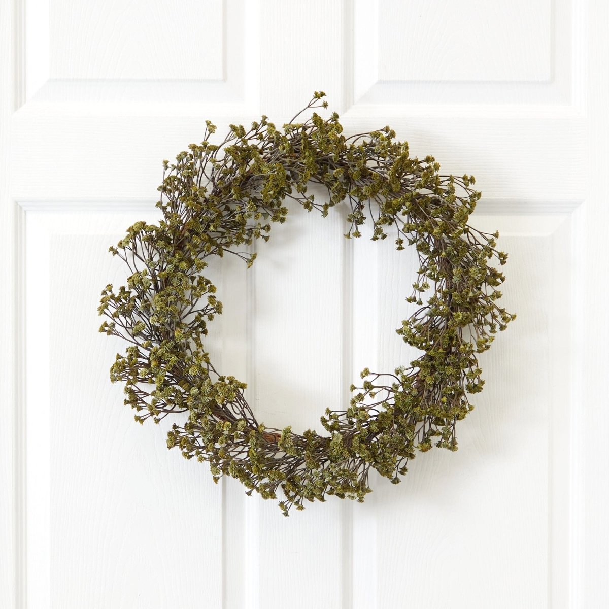 20" Autumn Gypsophila Wreath | Rustic Fall Décor - Ed's Plant Shop