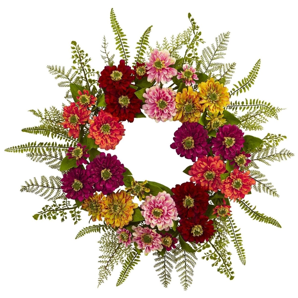 20" Mixed Flower Wreath | Vibrant Summer & Autumn Décor - Ed's Plant Shop