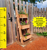 3-Tier Vertical Cedar Standing Planter Box