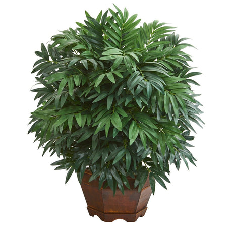 24'' Bamboo Palm Artificial Plant with Decorative Planter - Ed's Plant Shop