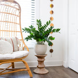 artificial zz plant Nearly Natural 28 in. Artificial Zamioculcas Plant with Decorative Planter