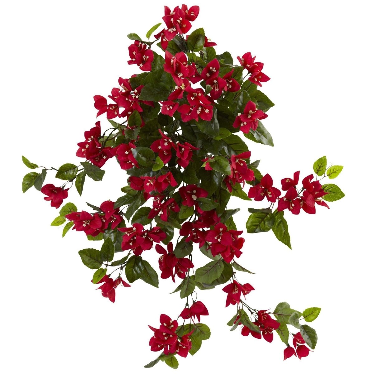 28'' Bougainvillea Hanging Bush Artificial Plants (Set of 2) | Indoor/Outdoor UV Resistant - Ed's Plant Shop