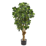 3 - ft Artificial Panda Ficus Tree – Lifelike Faux Floor Plant with Textured Trunk - Ed's Plant Shop