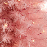 3’ Pink Artificial Christmas Tree with 50 LED Lights & 118 Bendable Branches - Whimsical Holiday Decor - Ed's Plant Shop