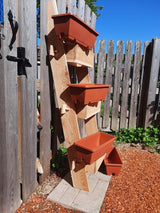 3 - Tier Vertical Cedar Standing Planter Box - Ed's Plant Shop