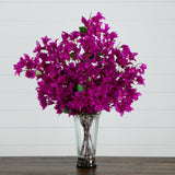 30” Artificial Bougainvillea Arrangement in Glass Vase - Ed's Plant Shop