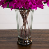 30” Artificial Bougainvillea Arrangement in Glass Vase - Ed's Plant Shop