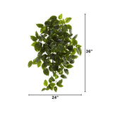 faux indoor hanging plants Nearly Natural 36in. UV Resistant Artificial Pothos Hanging Plant (Indoor/Outdoor)