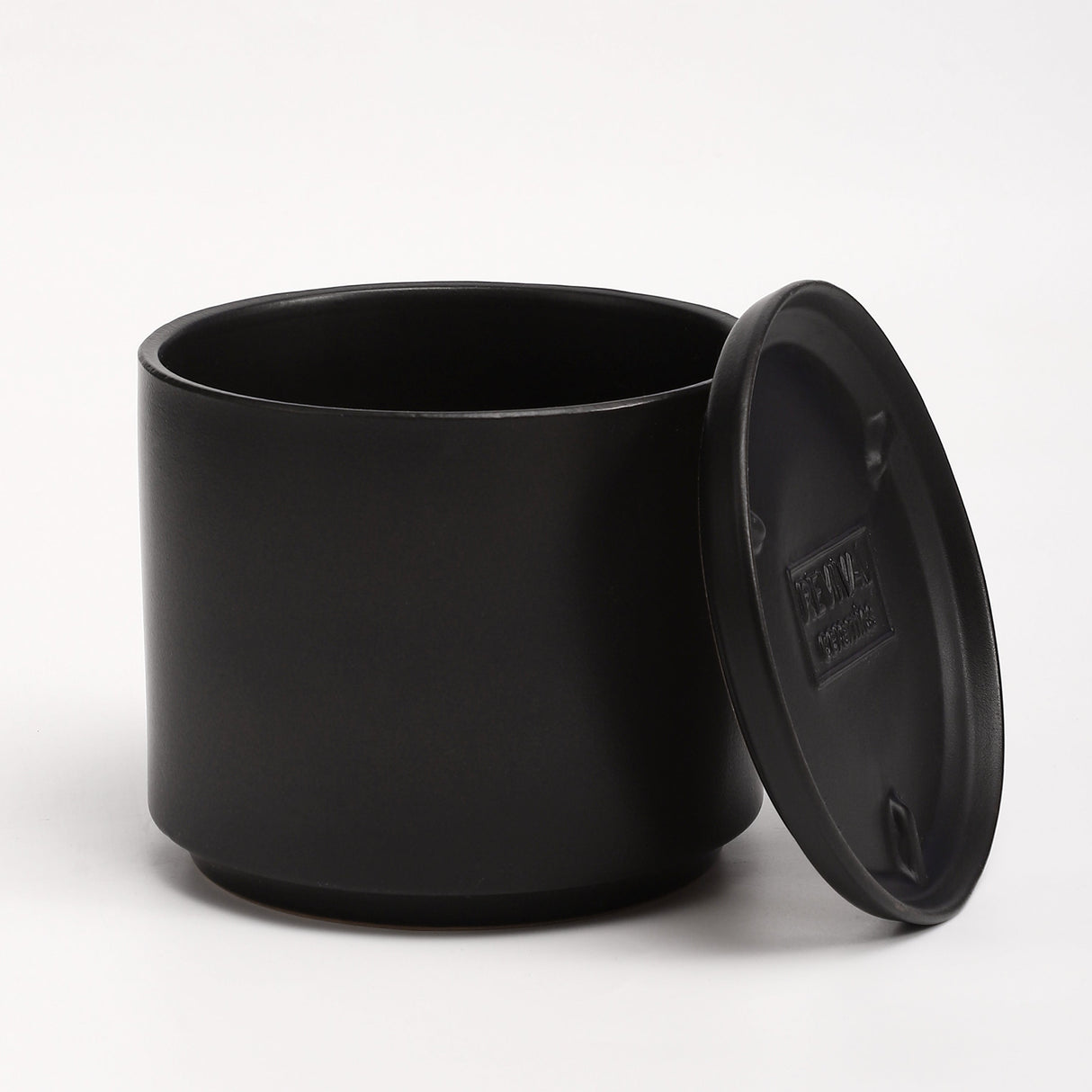 The Ceramic Cylinder Planter with Saucer, 2nd Generation