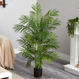 4.5 areca palm silk tree with basket Nearly Natural 4 ft. Areca Silk Palm Tree