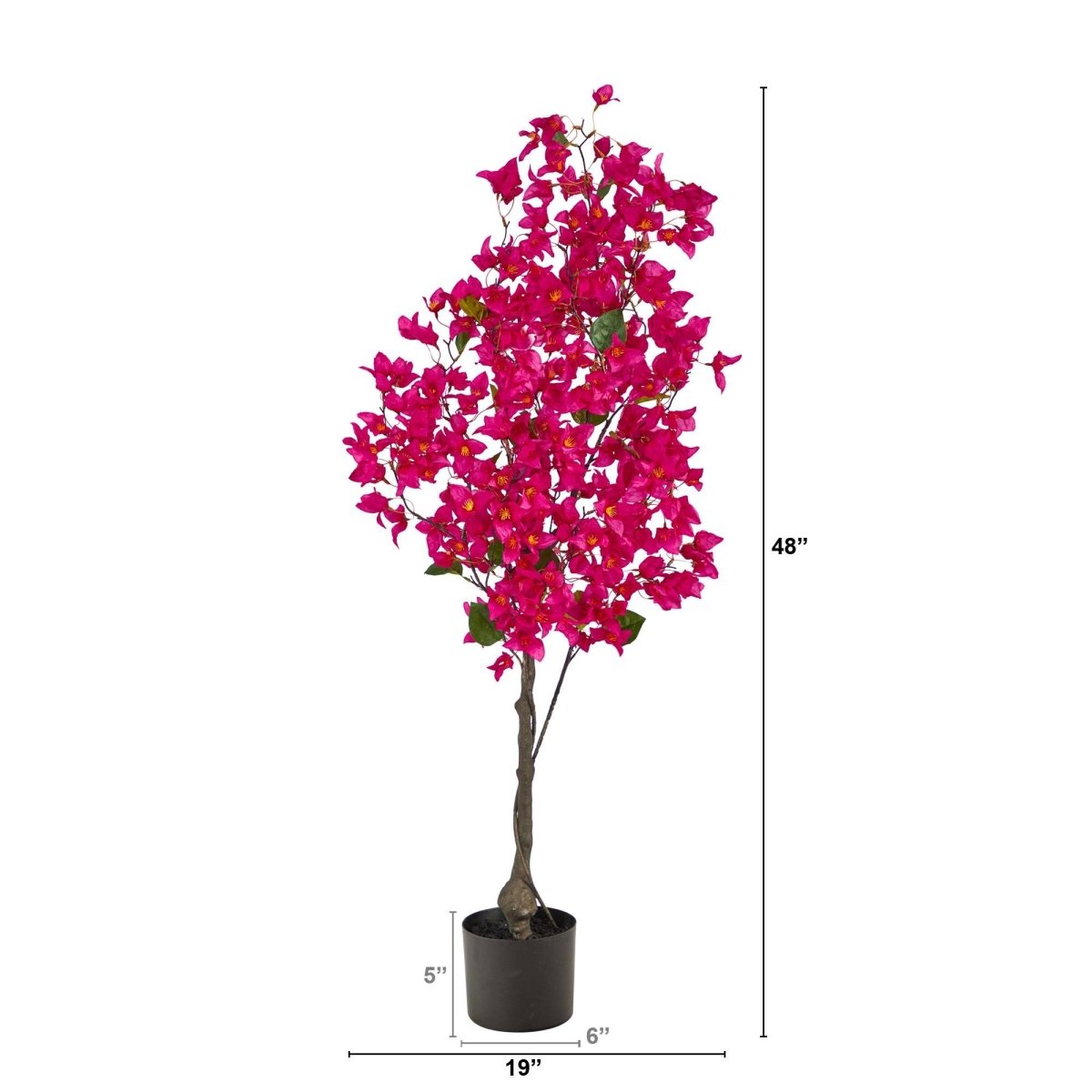 4’ Bougainvillea Artificial Tree | Vibrant & Lifelike Floral Décor - Ed's Plant Shop