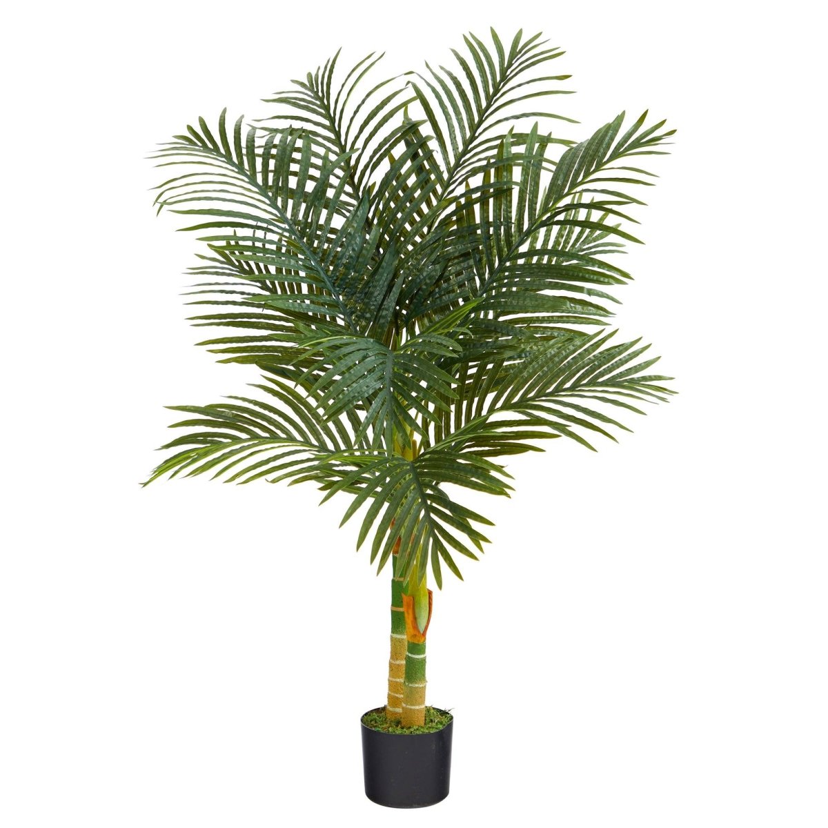 4’ Double Stalk Golden Cane Artificial Palm Tree - Ed's Plant Shop