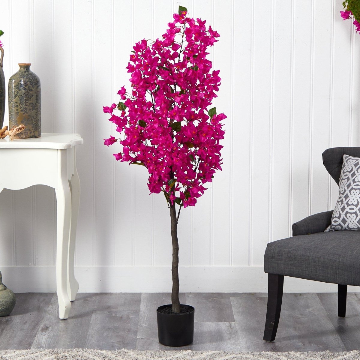 5’ Bougainvillea Artificial Tree | Vibrant & Lifelike Floral Décor - Ed's Plant Shop