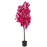 5’ Bougainvillea Artificial Tree | Vibrant & Lifelike Floral Décor - Ed's Plant Shop