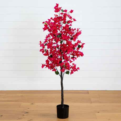 5’ Bougainvillea Artificial Tree | Vibrant & Lifelike Floral Décor - Ed's Plant Shop