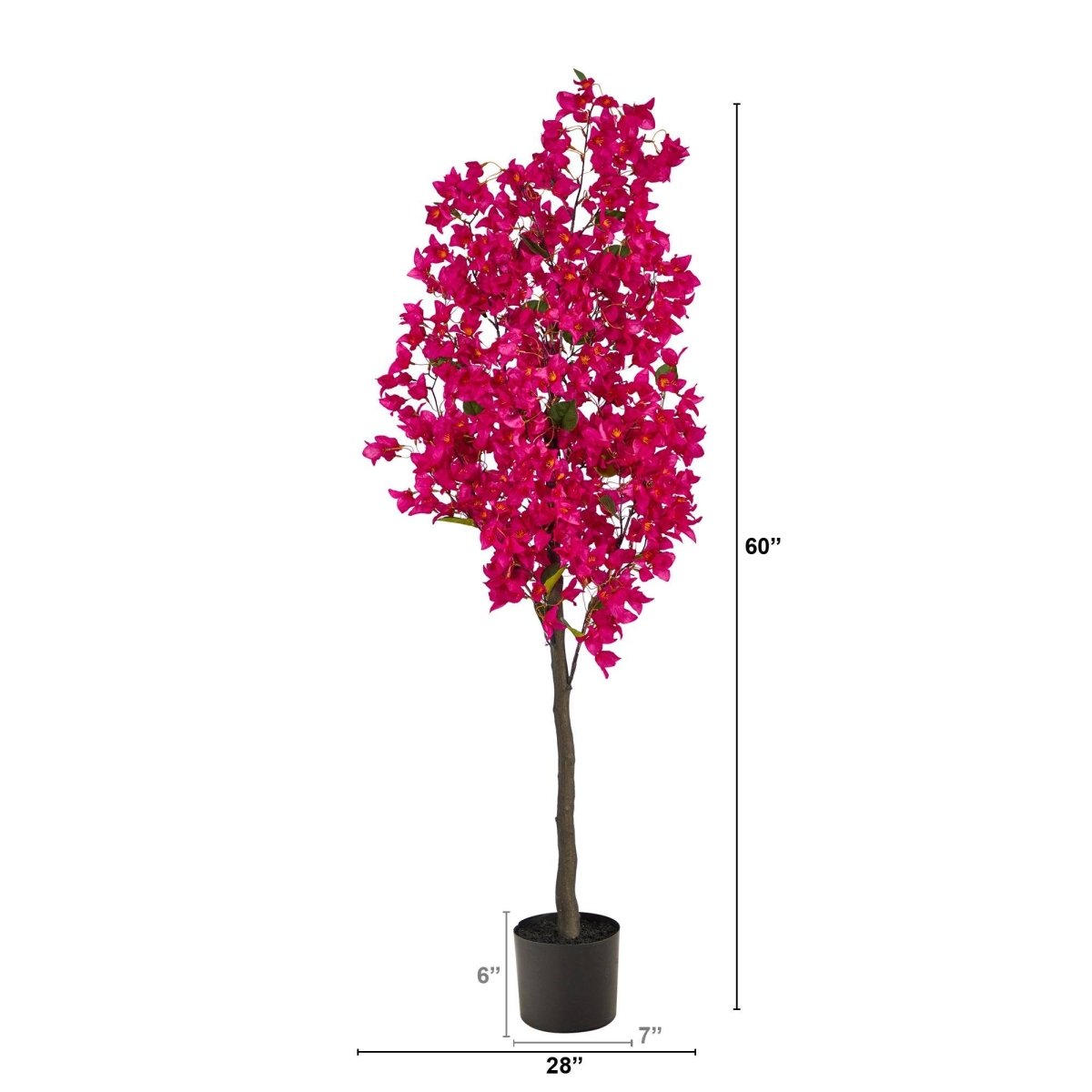 5’ Bougainvillea Artificial Tree | Vibrant & Lifelike Floral Décor - Ed's Plant Shop