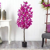 5’ Bougainvillea Artificial Tree | Vibrant & Lifelike Floral Décor - Ed's Plant Shop