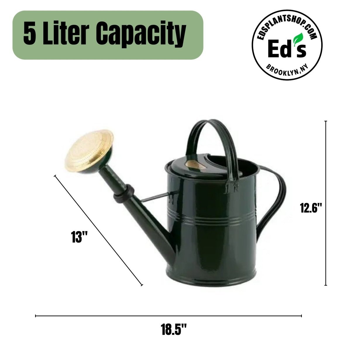 5 Liter - PLINT Watering Can - with Removable Sprinkler Head - Ed's Plant Shop