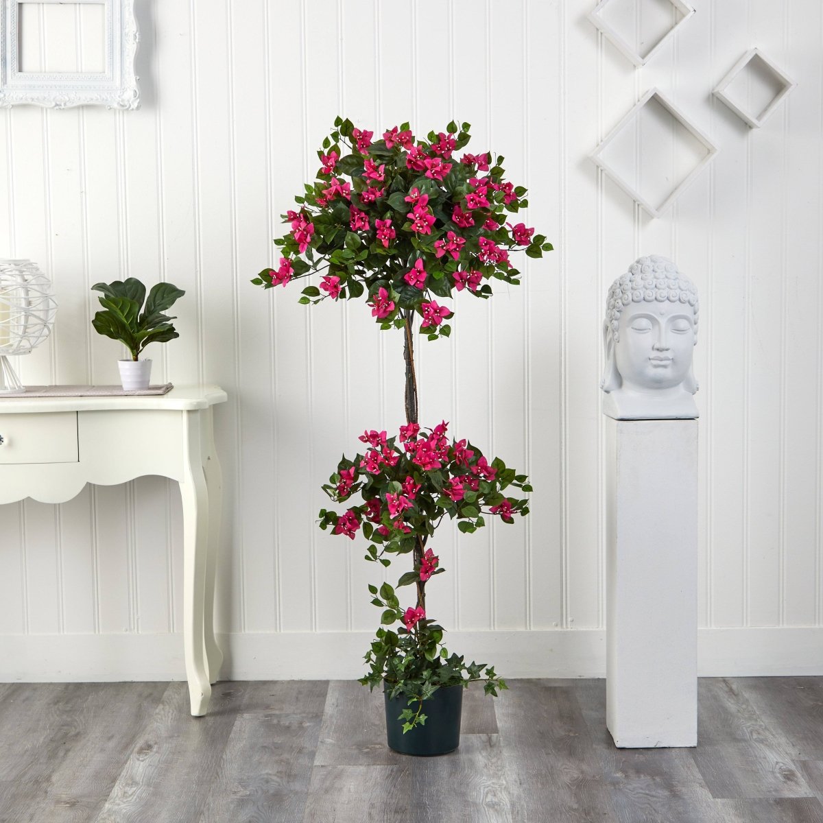 5’ Mini Bougainvillea Topiary | Elegant Faux Floral Décor - Ed's Plant Shop