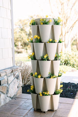 5 Tier GreenStalk Garden Original Vertical Planter - Basket Weave Texture - Ed's Plant Shop
