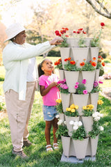 5 Tier GreenStalk Garden Original Vertical Planter - Basket Weave Texture - Ed's Plant Shop