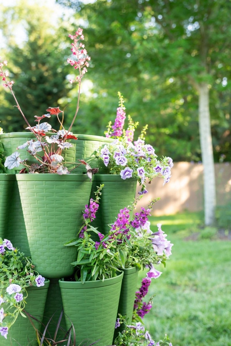 5 Tier GreenStalk Garden Original Vertical Planter - Basket Weave Texture - Ed's Plant Shop