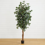 6' Silk Ficus Tree – Lifelike Polyester Indoor Artificial Tree - Ed's Plant Shop