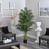 6' Triple Stalk Golden Cane Artificial Palm Tree | Lifelike Tropical Decor - Ed's Plant Shop