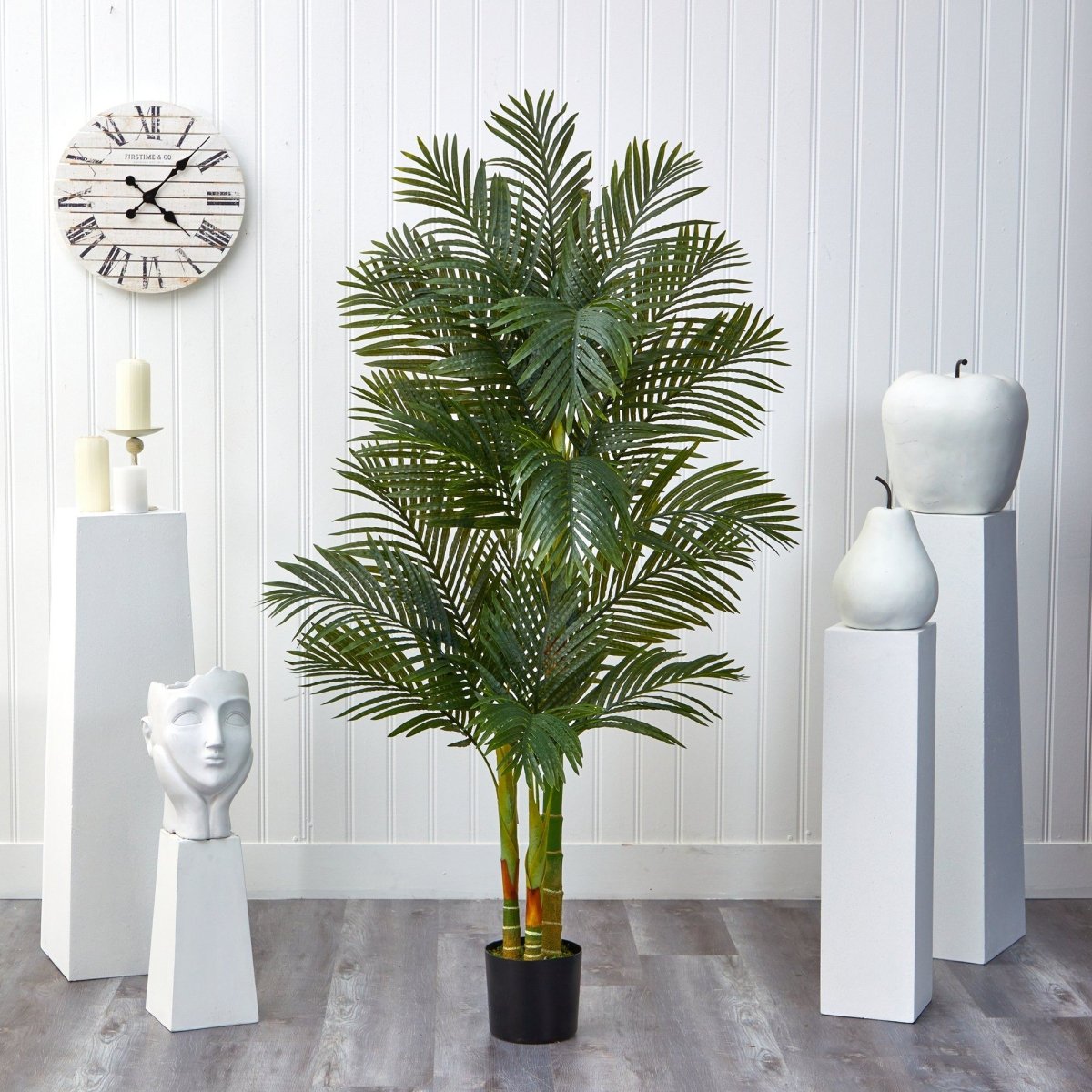 6' Triple Stalk Golden Cane Artificial Palm Tree | Lifelike Tropical Decor - Ed's Plant Shop