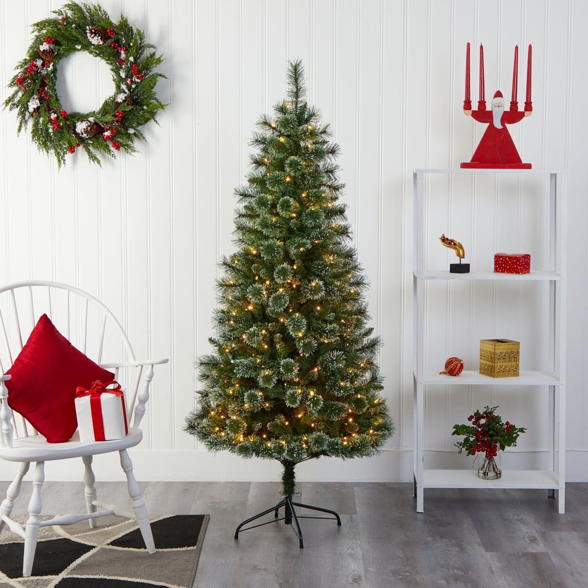 6’ Wisconsin Slim Snow Tip Pine Tree – Compact Elegance for Holiday Cheer - Ed's Plant Shop