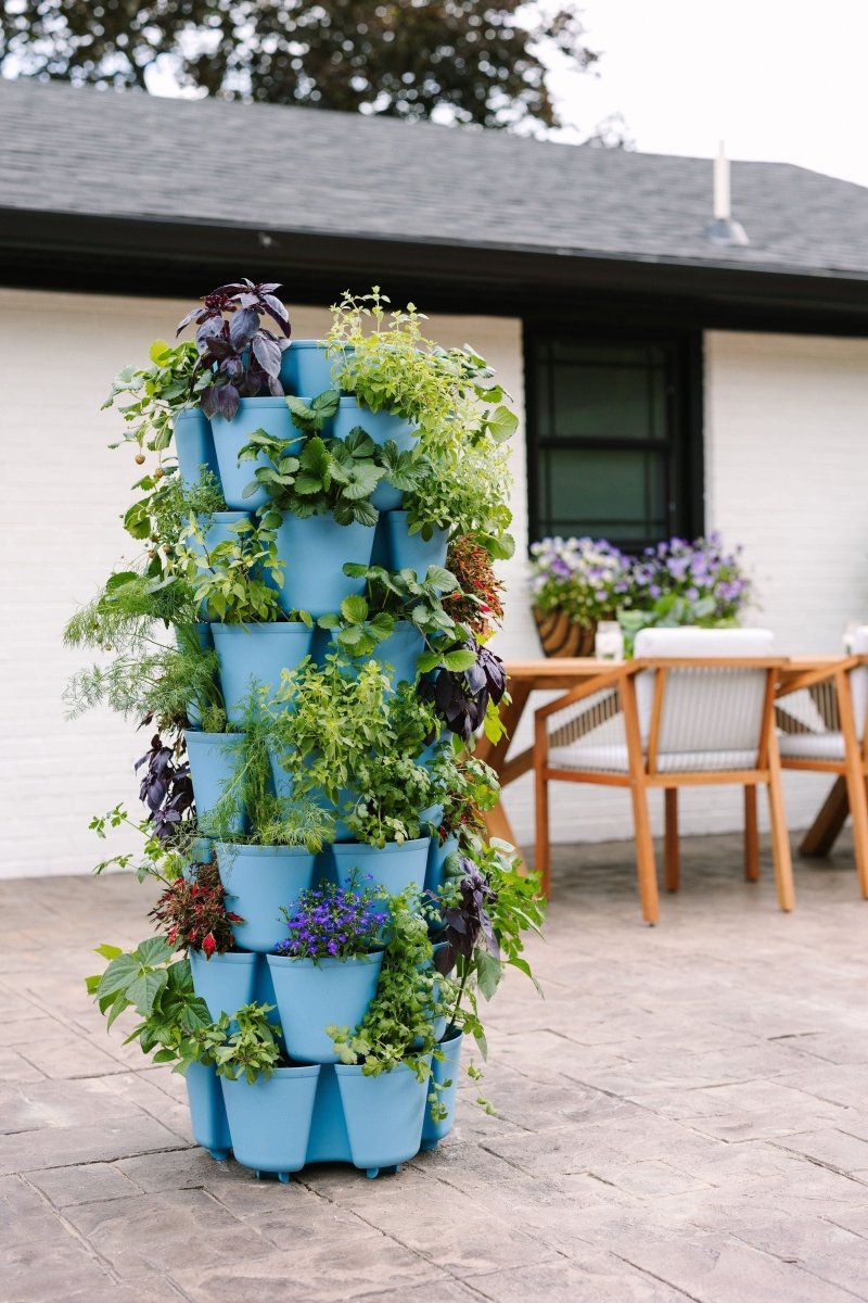 7 Tier GreenStalk Garden Leaf Vertical Planter - Basic Texture - Ed's Plant Shop